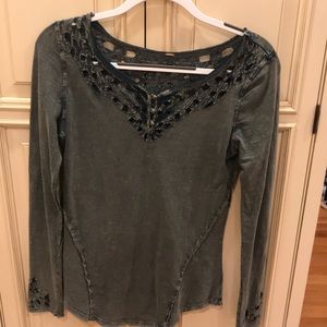 FREE PEOPLE / detailed long sleeve size small